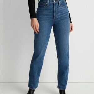 Madewell High Rise Women’s The Curvy Perfect Vintage Straight Jean Size 30